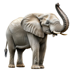 African Elephant on Transparent Background