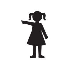 little girl with a silhouette