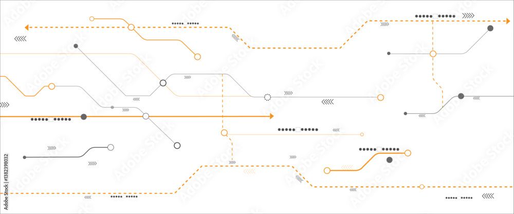 Poster Vector digital technology circuit diagram concept. Vector abstract technology on white background.
