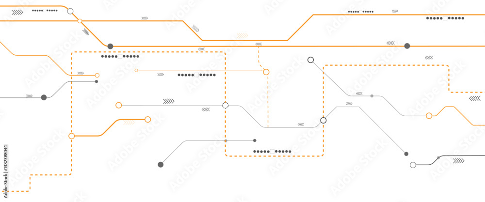 Poster Vector digital technology circuit diagram concept. Vector abstract technology on white background.