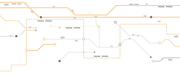 Vector digital technology circuit diagram concept. Vector abstract technology on white background.