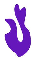 Purple Abstract Rounded Outer Shape. High Resolution Image