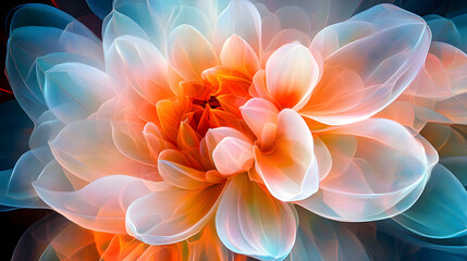 Mystical Bloom of Xenophya: A Cosmic Dance of Light, Color and Symmetry in an Abstract Universe