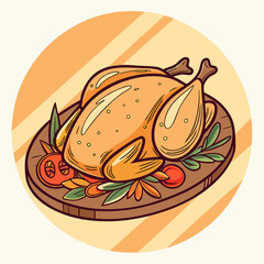roasted chicken with vegetables