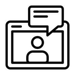 Virtual Assistant Outline Style Icon