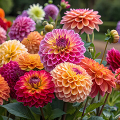 colorful chrysanthemum flowers