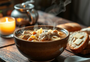 Photorealistic image of Chicken Noodle Soup