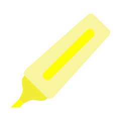 High Lighter Vector Flat Icon Design