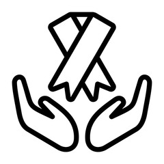Support a Cause Outline Style Icon