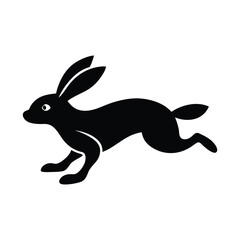 A cute cartoon easter bunny rabbit mammal holds a pink heart illustration.