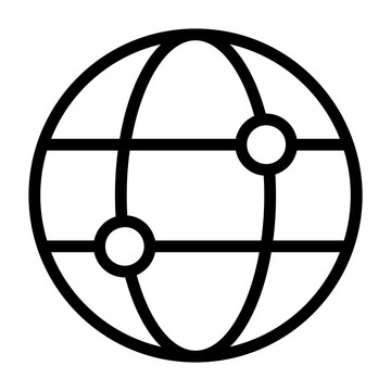 NGO Network Outline Style Icon