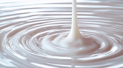 渦を巻く抽象的な白い液体のクローズアップ.