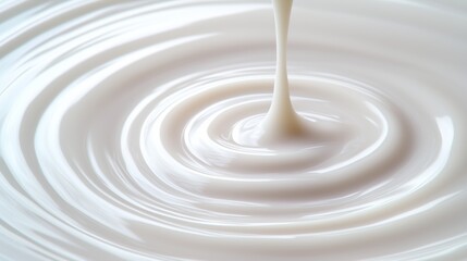 渦を巻く抽象的な白い液体のクローズアップ.