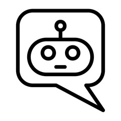 Chatbot Outline Style Icon