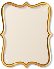 Luxury Gold Golden Frame Border Ramadan Label Greeting Invitation Celebration Background