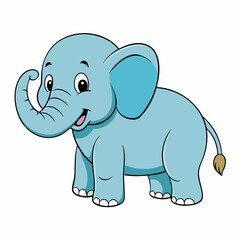 Fototapeta premium baby elephant cartoon