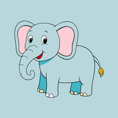 Naklejka premium baby elephant cartoon
