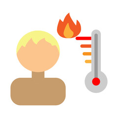 Fever Vector Flat Icon Design