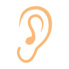 Fototapeta premium Ear Vector Flat Icon Design