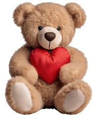 Obraz premium Love Teddy Bear on transparent background