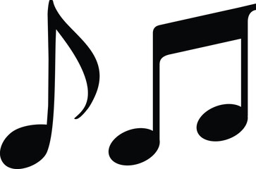black music note, music note icon