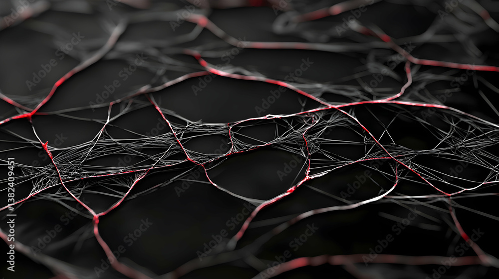 Poster abstract red and black network web background