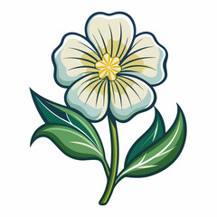 vector illustration of yellow flower