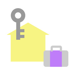 Vocation Rental  Vector Flat Icon Design