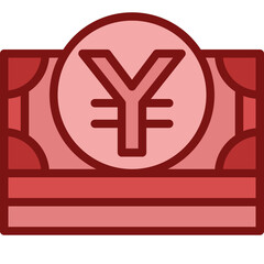 Obraz premium yen two tone icon