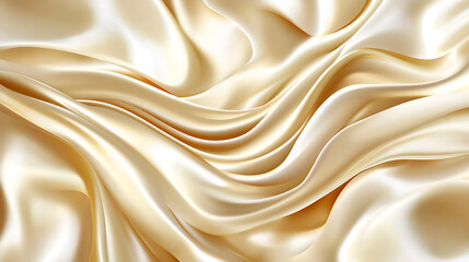 Fototapeta premium golden Silk Fabric with Elegant Drapes and Texture Background.