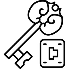 Door Key Hole Access Icon