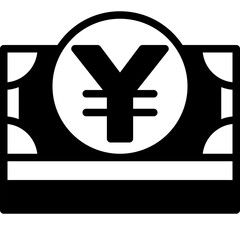 Obraz premium yen solid line icon