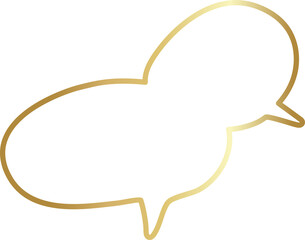 Speech bubble luxury icon, dialogue, text, chat
