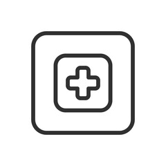 Fototapeta premium Hospital Board Square Icon - Modern Simple Flat Vector for Web and Mobile