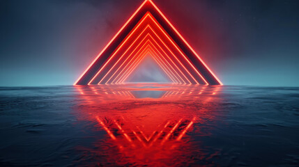 Explore the realm of modern abstract design with a dark space backdrop and vibrant neon glow for a futuristic vibe.