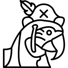Pirate Parrot Icon