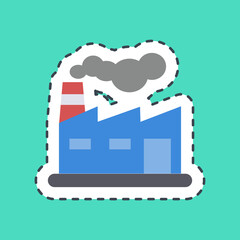 Obraz premium Sticker line cut factory. Building elements. Good for prints, web, posters, logo, site plan, map, infographics, etc.