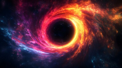 Obraz premium Cosmic vortex in swirling nebulae