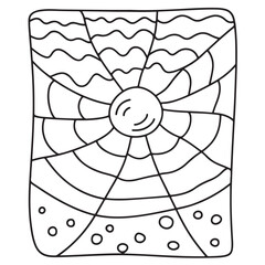 Comfy patterns coloring page, bold and easy coloring book page, patterns, mandala, flowers, floral, animals, vector illustration, line art, black and white, victor art, illustration
