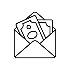 Salary  icon isolated on a white background. Vector illustration.