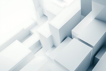 Futuristic Abstract White Background with Layered Design