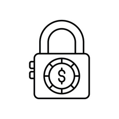 Padlock  icon isolated on a white background. Vector illustration.