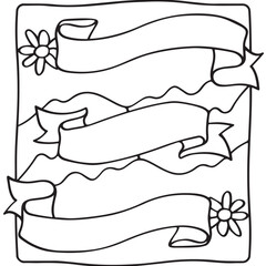 Fototapeta premium Comfy patterns coloring page, bold and easy coloring book page, patterns, mandala, flowers, floral, animals, vector illustration, line art, black and white, victor art, illustration