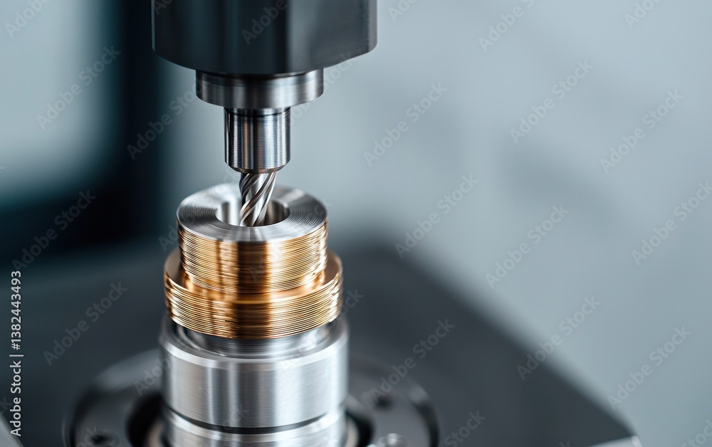 Poster cnc machining of metallic part