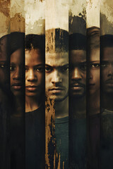 Visual Barrier: The Stark Divide Illustrating Xenophobic Tensions and Social Isolation