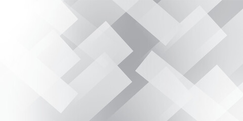 Abstract background with white and gray color technology modern background design . Geometric background with squares in bright light with soft shadows as pattern. Template for branding business