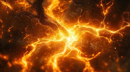 Fiery, abstract, swirling, energy, cosmic, explosion, roots