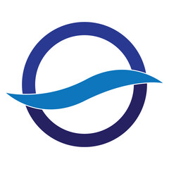 Water wave icon vector illustration design logo
