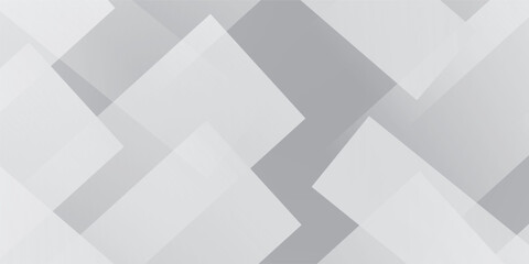 Abstract background with white and gray color technology modern background design . Geometric background with squares in bright light with soft shadows as pattern. Template for branding business