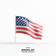 Obraz premium Waving American flag symbolizes patriotism and unity during Memo